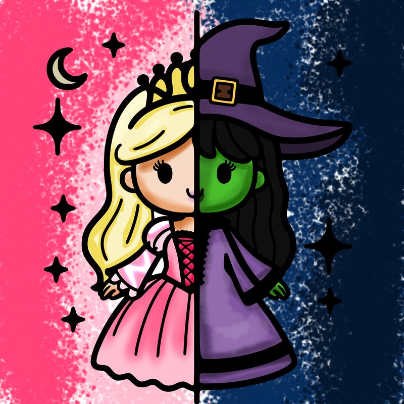 split princess and witch