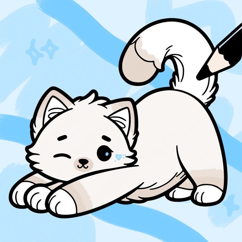 detailed cat stretching