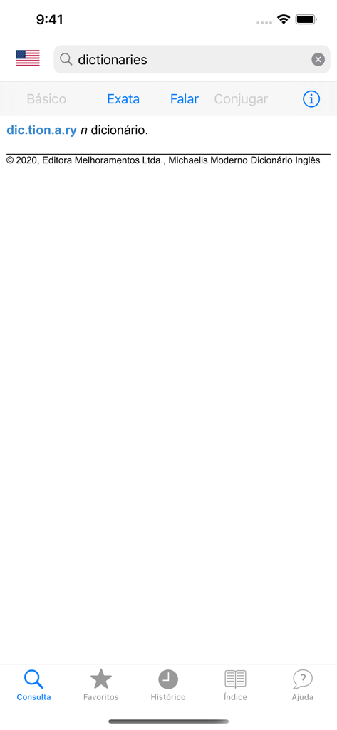 Dicionário Michaelis Inglês - Search results for the word dictionaries in the Michaelis English Portuguese dictionary mobile app