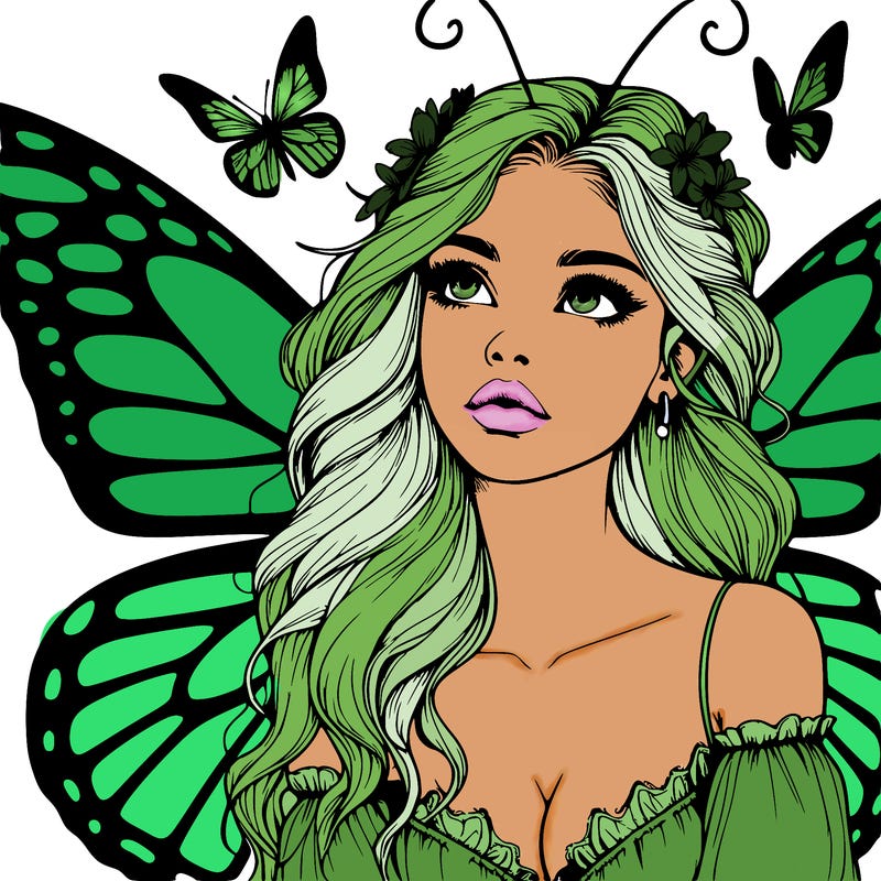 butterfly fairy realistic girl