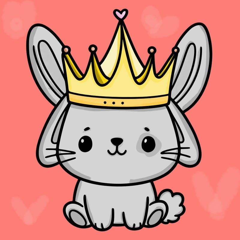 rabbit wearing a crown