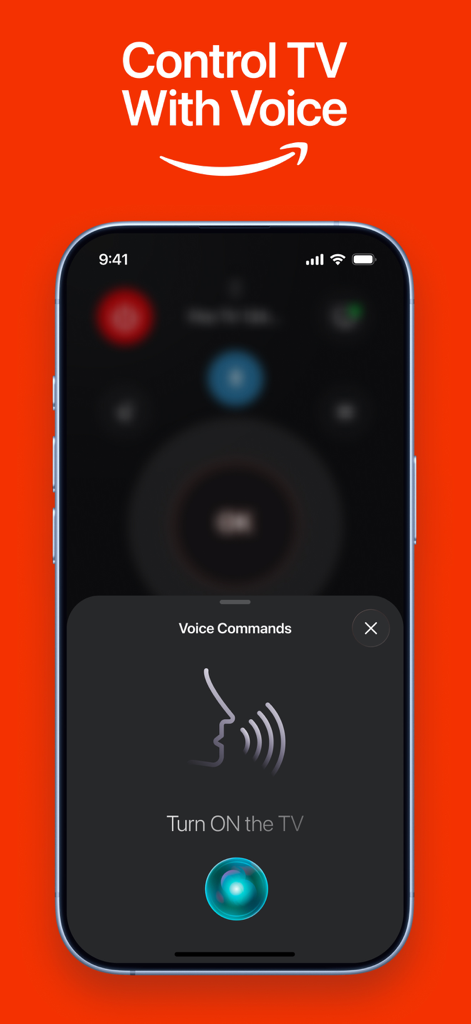 Firestick TV Remote・Fire Stick - Firestick TV remote app interface showing voice control commands