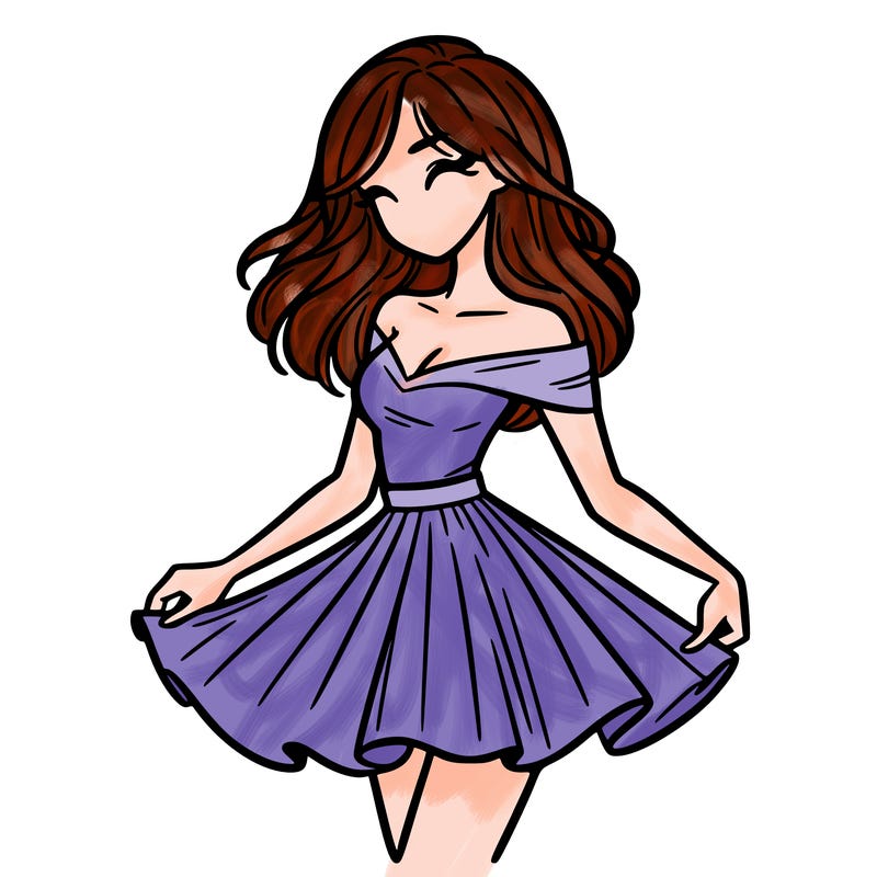 woman in skirt