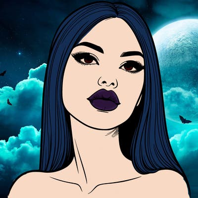 realistic woman with full lips