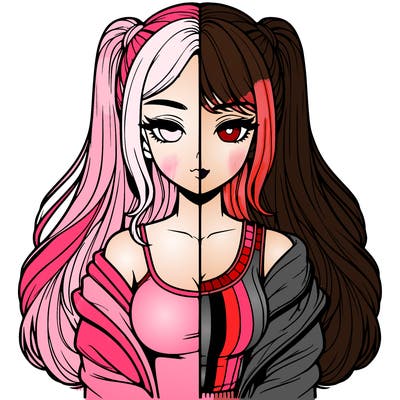 realistic girl split