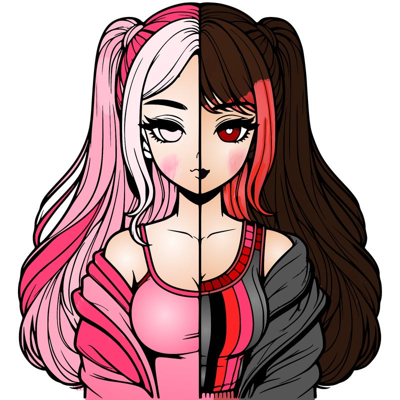 realistic girl split