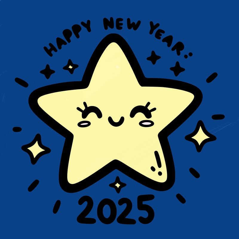 happy new year 2025 star wish
