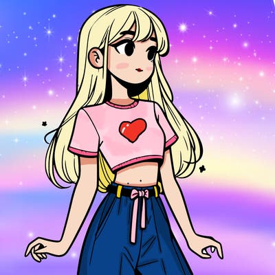 girl in a cute crop top