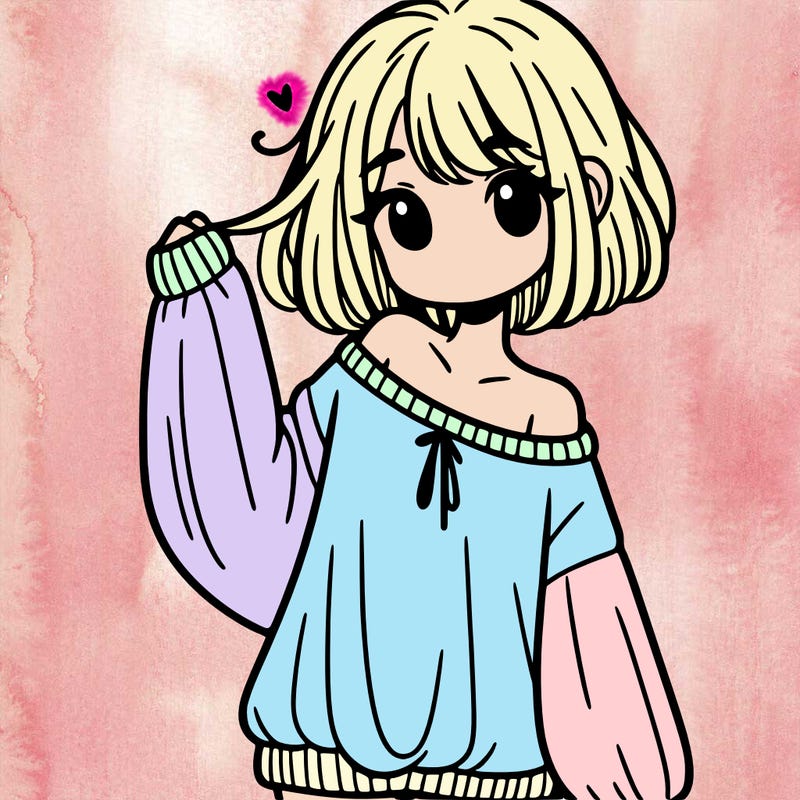 girl in baggy sweater hanging off her shoulder