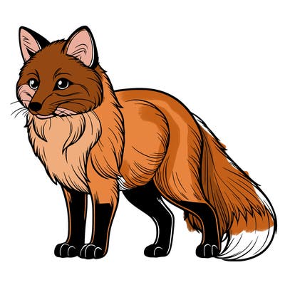 a realistic fox