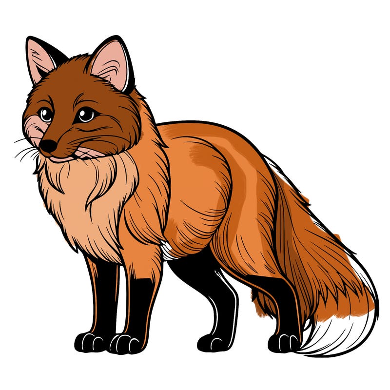 a realistic fox