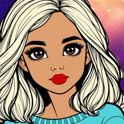 realistic girl whith cute eyes