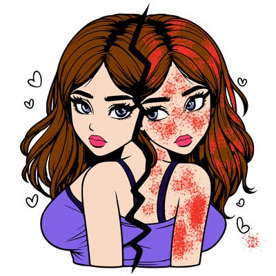 realistic girl split