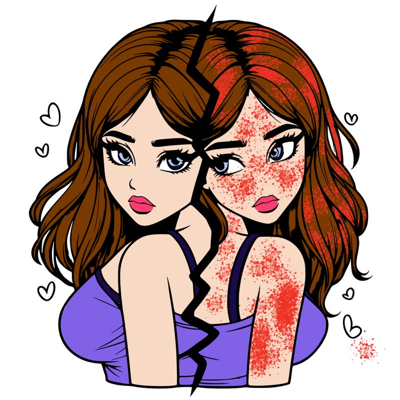 realistic girl split