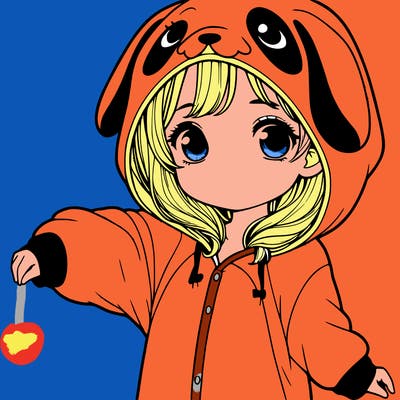 realistic girl in beagle onesie