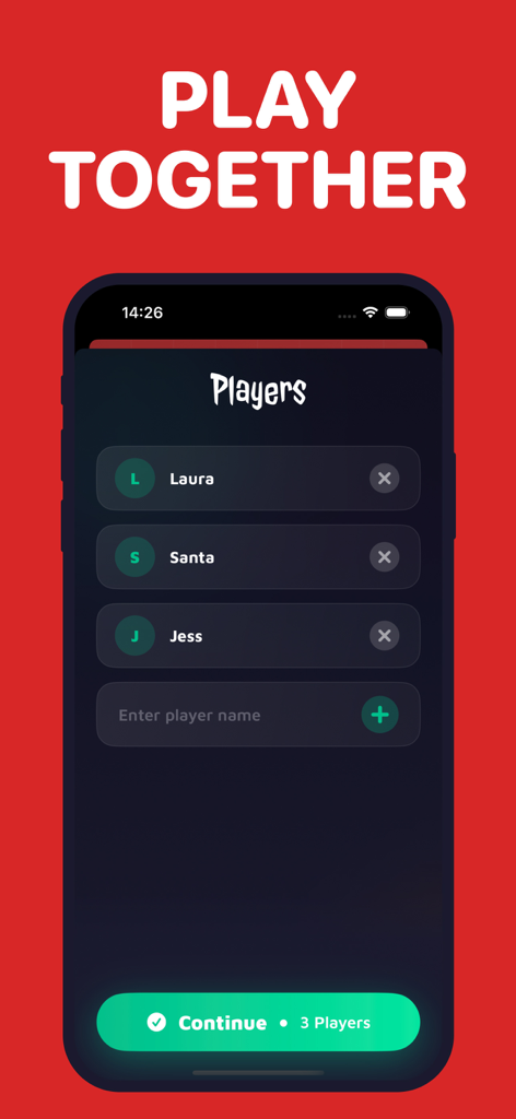Imposters Game — Bluffit - Interfaz para agregar jugadores al juego de deducción social Bluffit