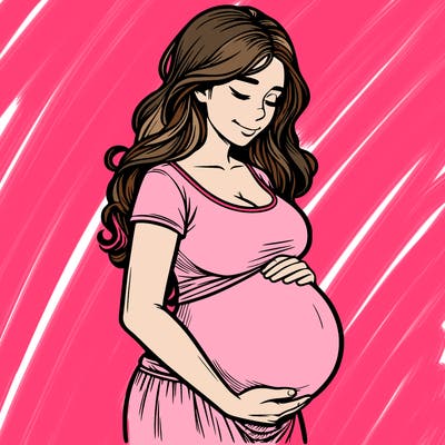 woman heavily pregnant realistic