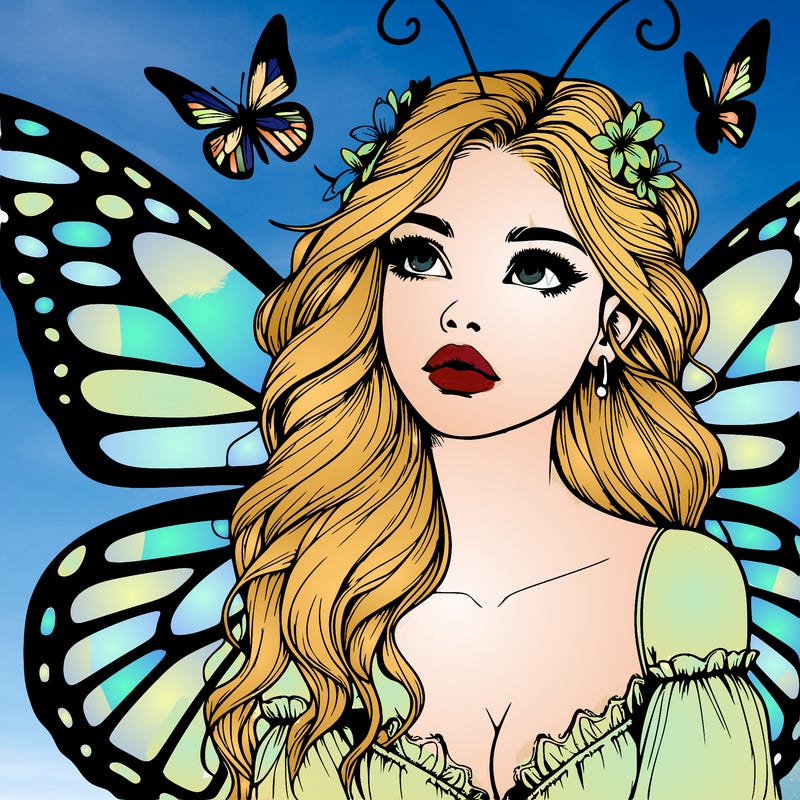 butterfly fairy realistic girl