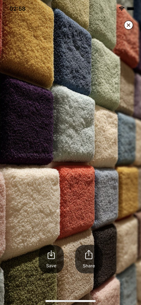 Nahaufnahme von weich texturierten Würfeln in verschiedenen Farben als ästhetischer mobiler Hintergrund