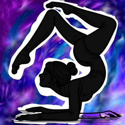 gymnast doing contortion pose