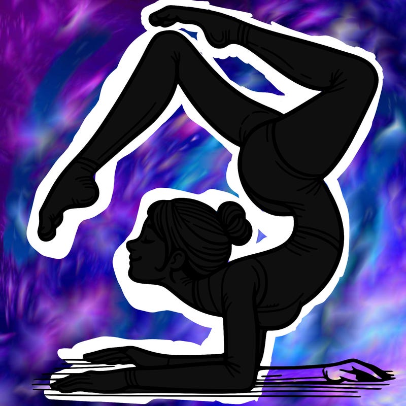 gymnast doing contortion pose