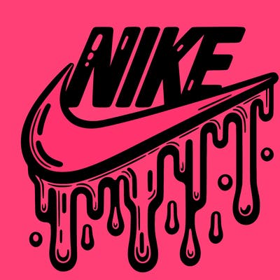dripping nike logo