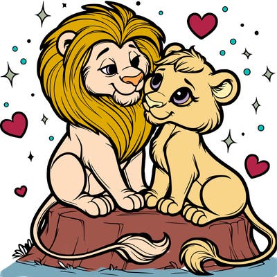 lion and lioness inlove