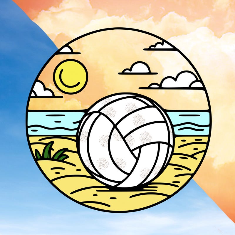volleyball on a beach