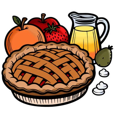 a pie of food