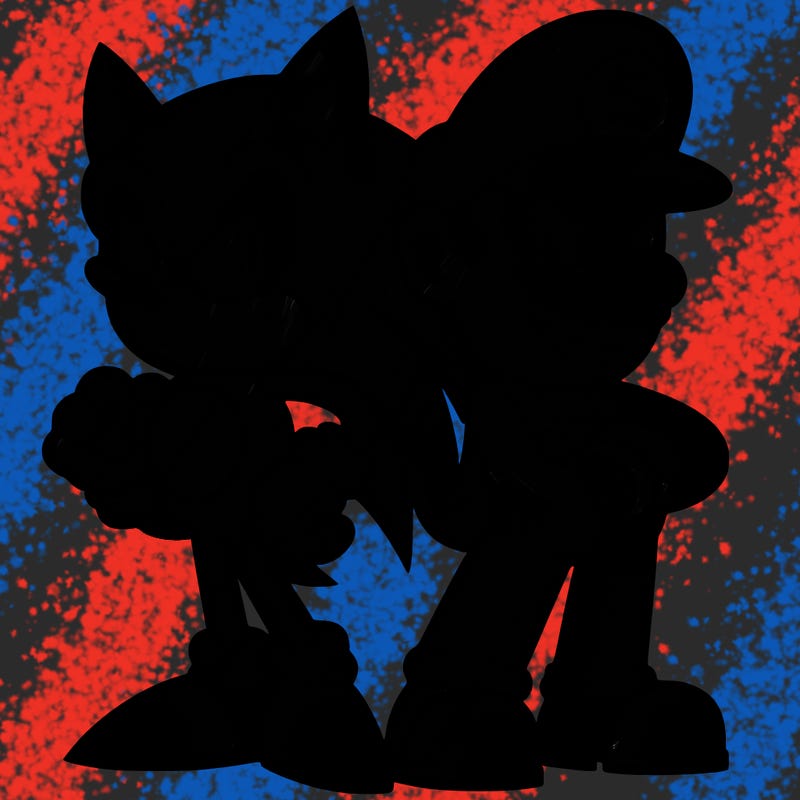 evil super mario and sonic the hedgehog