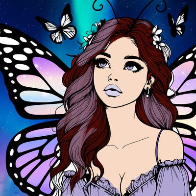 butterfly fairy realistic girl