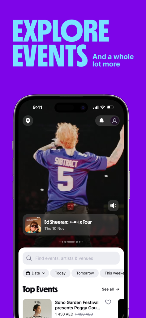 Platinumlist: Events & Tickets - Platinumlist mobile app screen for discovering events and booking tickets