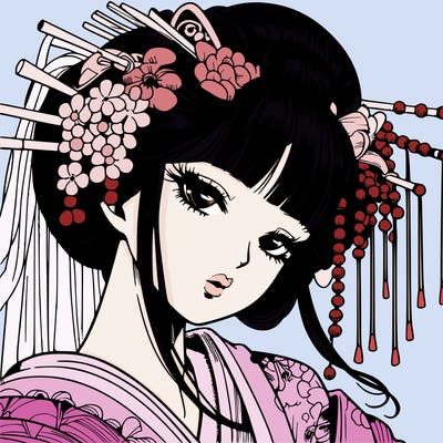 manga geisha detail