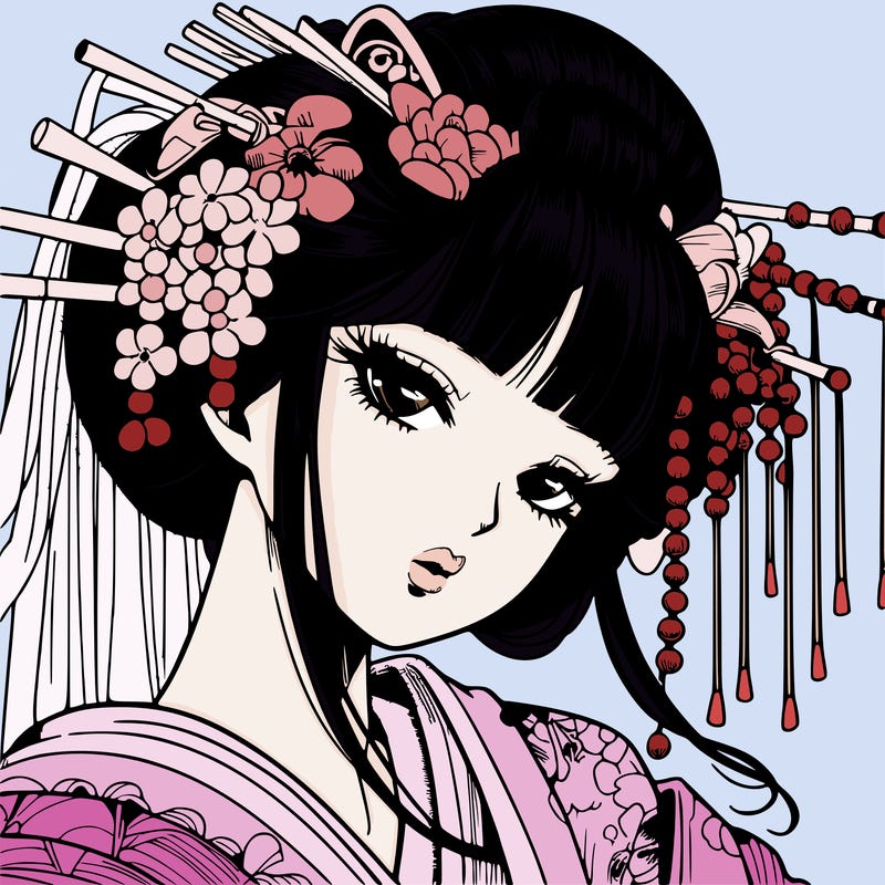 manga geisha detail