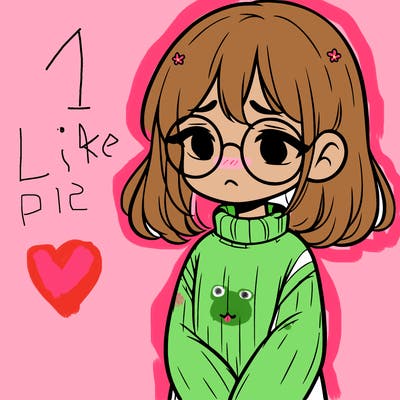 sad girl with glasses in a sweater