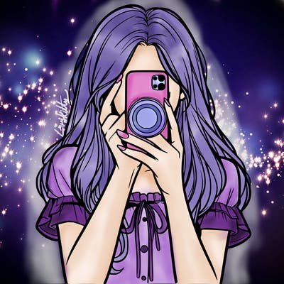 a realistic girl holding her phone taking pictures