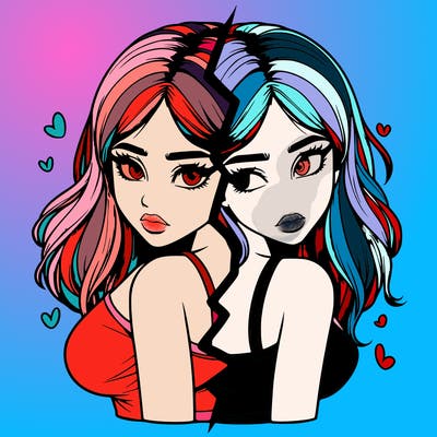 realistic girl split