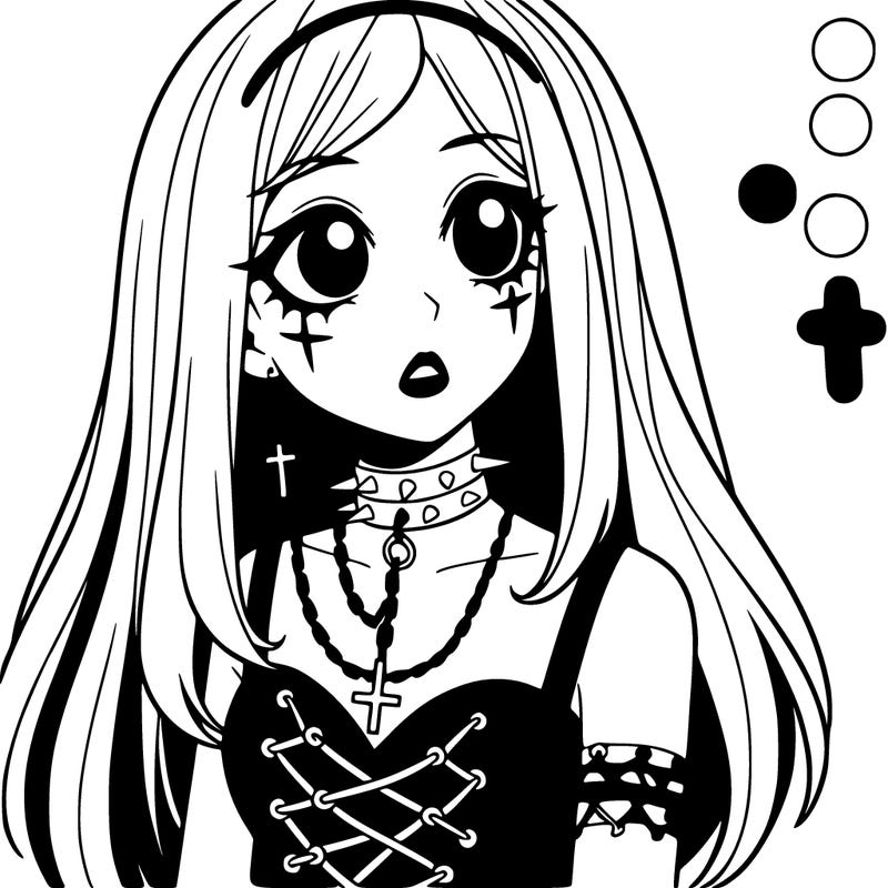 goth anime girl