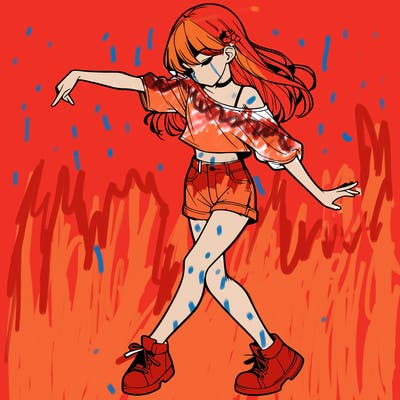 realistic girl danceing