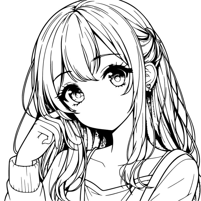 realistic anime girl cute