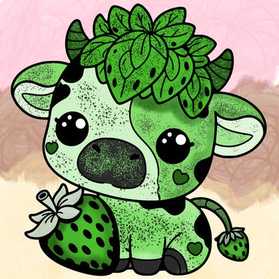 cute strawberry cow