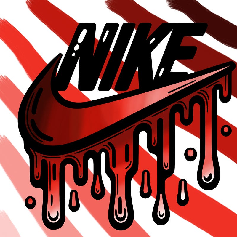 dripping nike logo