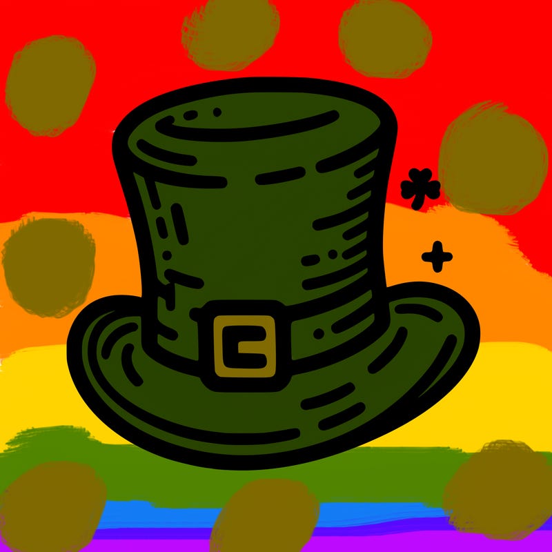 st patrick hat with thin lines