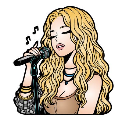 realistic female singer