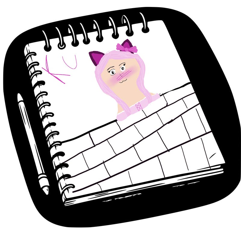 a blank sketch pad