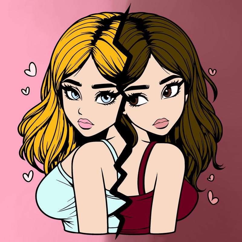 realistic girl split