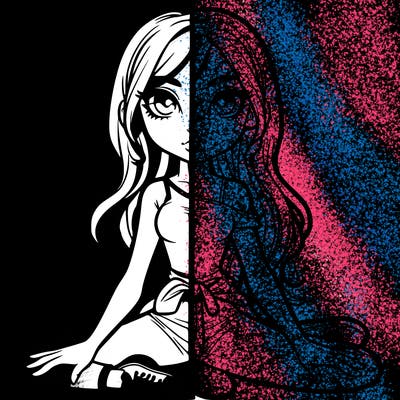 realistic girl split