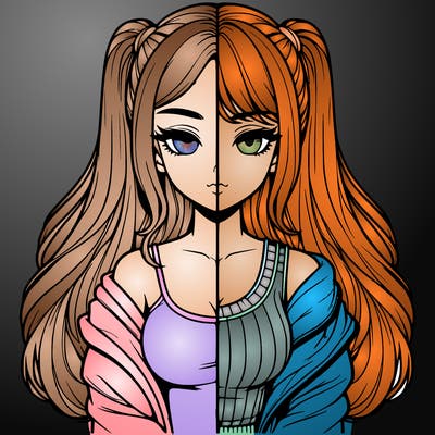 realistic girl split