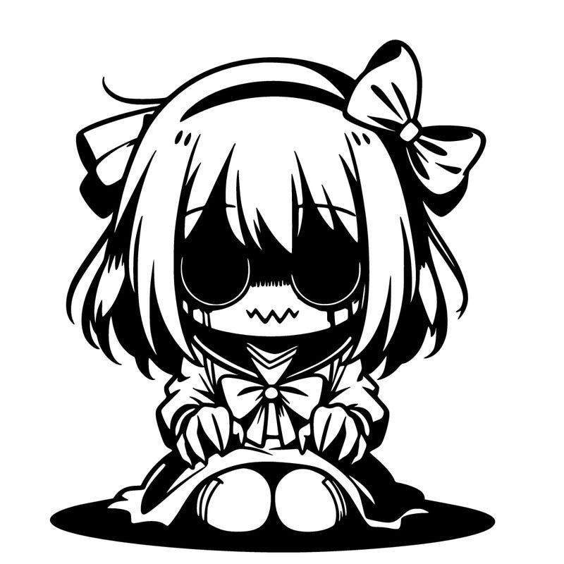 scary anime girl