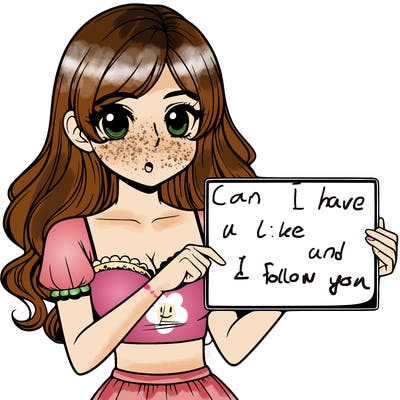 realistic pretty girl holding blank sign